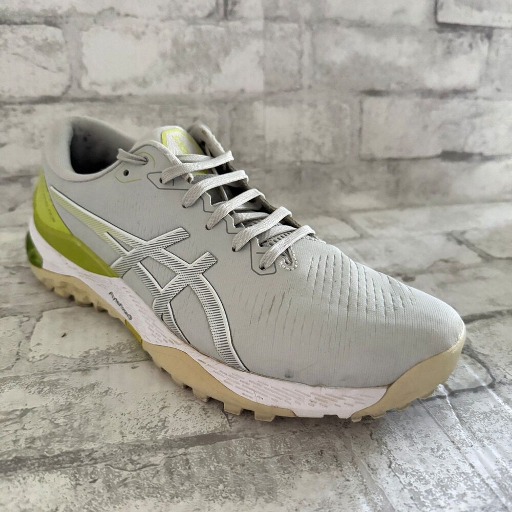 ASICS Gel-Kayano Ace 2 Golf Shoes Grey Neon Lime Athletic Cleats Spikeless 8.5